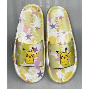 GROUND‎ UP Women's Pokémon Pikachu Cartoon Comfort Pillow Slide Slippers Size 11